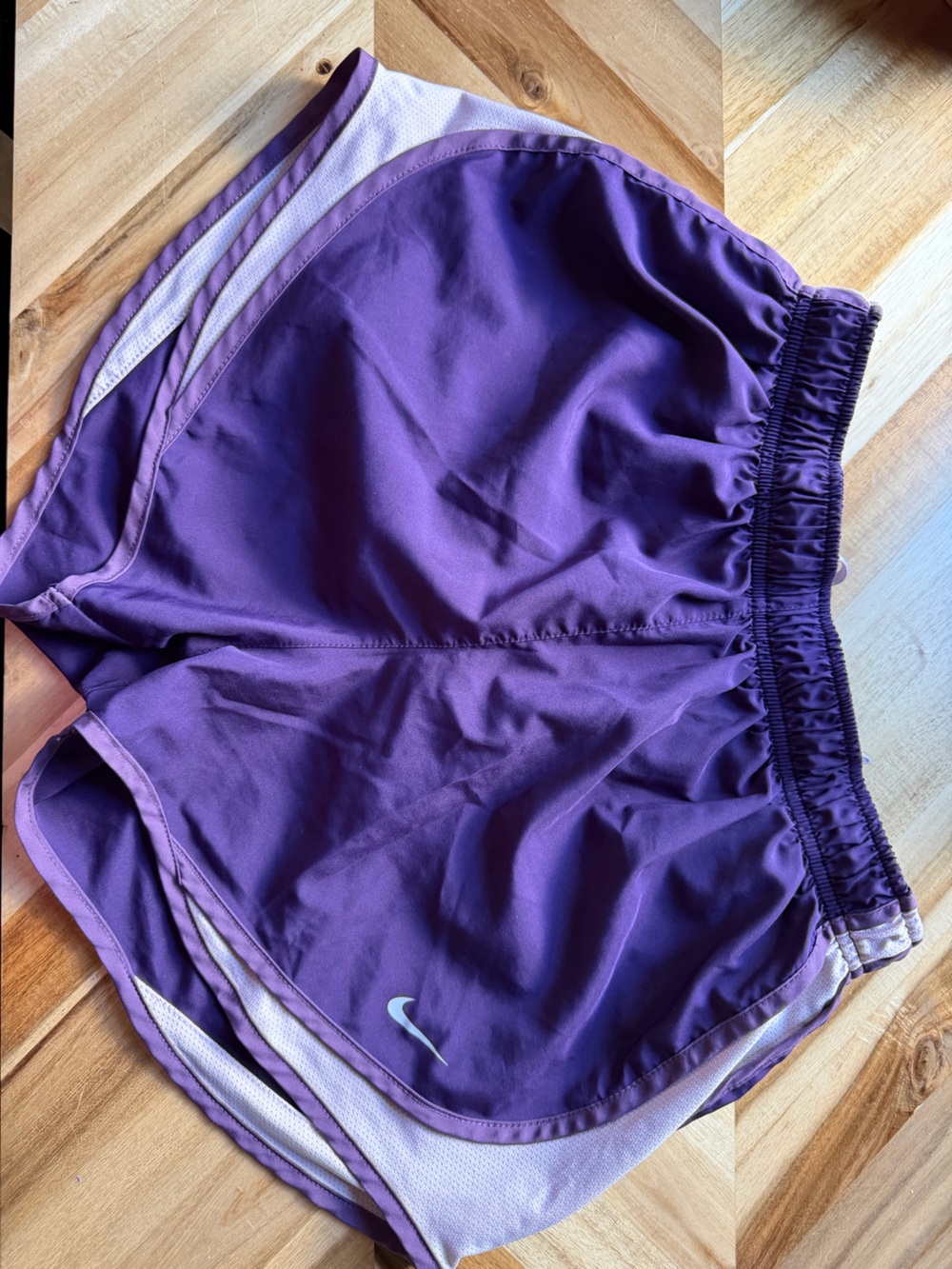 Nike Purple Women's Athletic Running Shorts with Light Accents